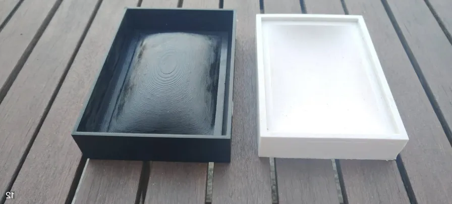 Gabarit imprimé en 3D utilisé pour créer un moule en silicone