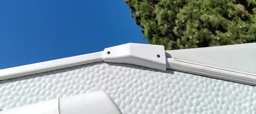 Protection de rail extérieur camping-car Hymer imprimée en 3D - ASA blanc résistant UV