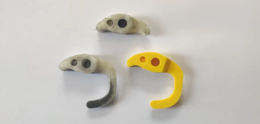 Pièce plastique d'outil motorisé refabriquée en impression 3D